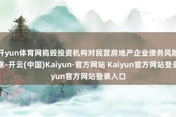 开yun体育网捣毁投资机构对民营房地产企业债务风险的胆寒-开云(中国)Kaiyun·官方网站 Kaiyun官方网站登录入口